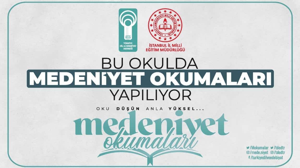 Türk Dili ve Edebiyat öğretmeni Şafak GELGEÇ önderliğinde Okulumuz MEDENİYET OKUMALARI projesi  2. buluşması gerçekleşmiştir.